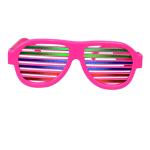 Pink Frame Sound Activated LED Shutter Shades Glasses For Concerts, Party, Night