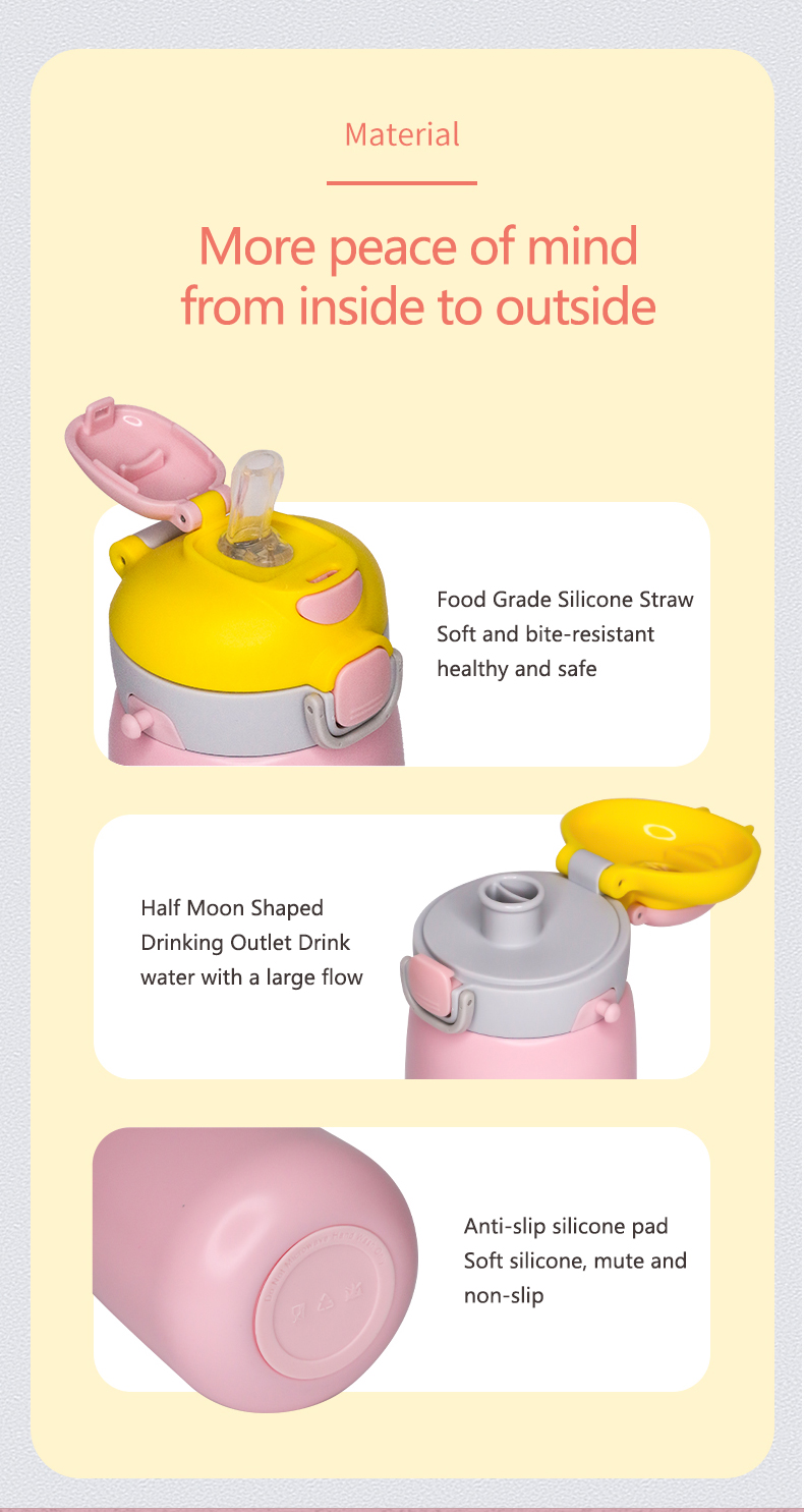 Stainless Steel Cartoon Thermos Flask Kids Water Bottles Outdoor Activities Childrens Water Bottle