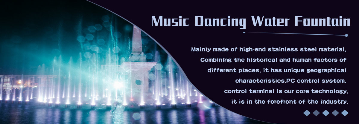 Fascinating Musical Water Fountain Project , Dancing Pool Fountain OEM Design