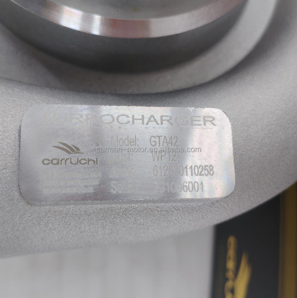 612630110258-1 Turbo for Weichai WP12 electronic injection diesel engine GT42 Turbo OE NO 612630110258