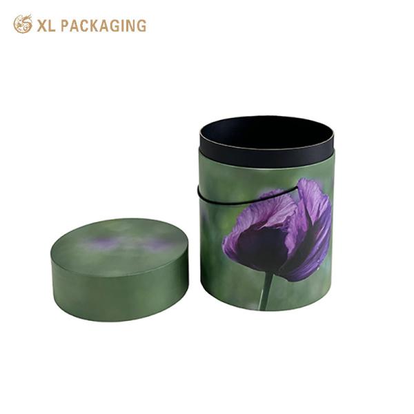 Cheap Round Roses Flower Cylinder Box Paper Tube Valentine's Day Flower Gift Box Packaging for sale