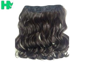 Quality Chocolate Brown Curly Synthetic Hair Extensions / Synthetic Hair Pieces For Women wholesale