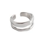 925 Sterling Silver Jewelry Irregular Opening Ring For Women