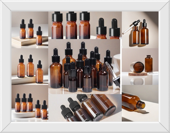 Wholesale Brown Glass Dropper Bottle 30ml for Essential Oil Blends, Glass Bottle With Labeling 4
