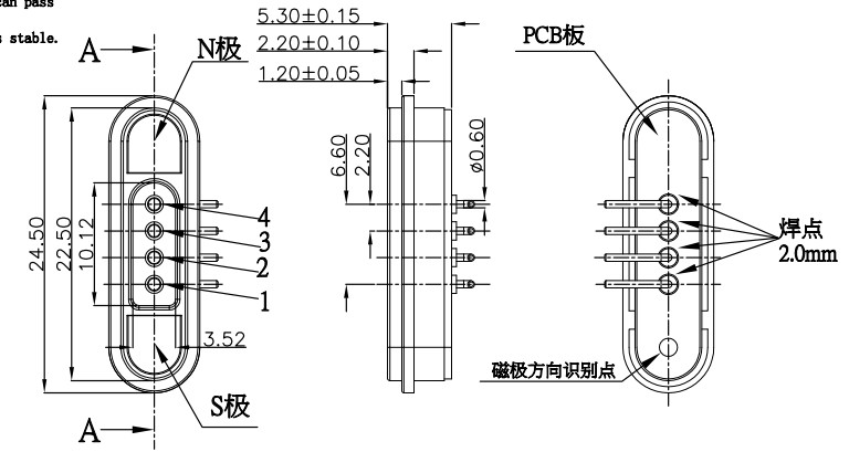 600G Magnetic Connector 4 Pin 2.2mm Pitch Pogo Pin Magnetic Connector 5A
