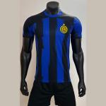 Blue Black 100% Polyester Football Fan Jersey Resilient