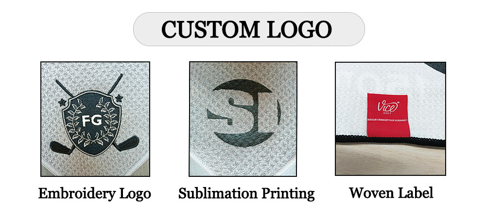 Wholesale Beautiful Printed Microfiber Waffle Golf Towel With Custom Logo