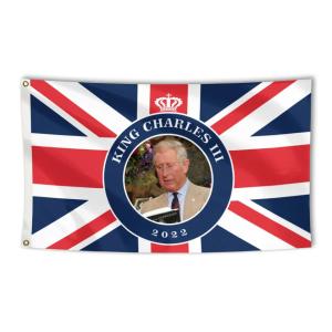 Quality High Quality 3x5ft King Charles Flag UK King Charles III Coronation 2023 wholesale