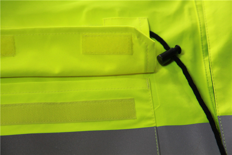 Class 3 HIVIS Work Clothes Withstand 50 Industrial Washes Safety Rain Jacket