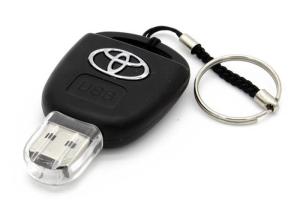 Quality White Car Key Shape Usb Stick Drive 8g 2.0 Show Life Brand Pp Box Packed wholesale