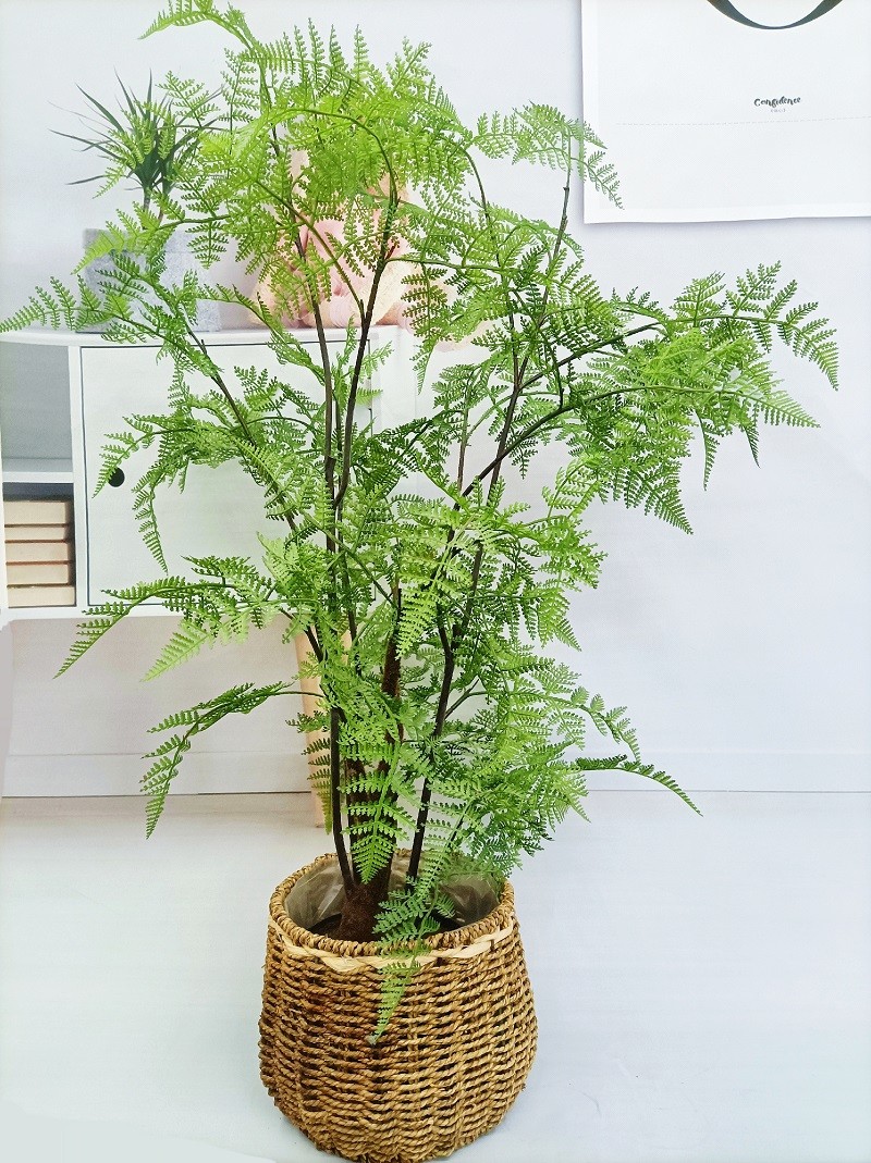 Lifelike Green Artificial Tropical Plant For Office Table Decor Boston Fern
