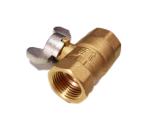 1/2 Brass Ball Valve Female And Female With Butterfly Handle
