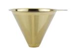 Titanium Coated Stainless Steel Dripper Gold Color For 2 Cups , FDA / LFGB