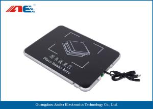 Quality Square USB Desktop HF RFID Reader For Books Management Metal Shielding Design wholesale