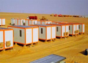 Quality Windbreak Storage Container Houses , Flat Pack Storage Container In Desert wholesale