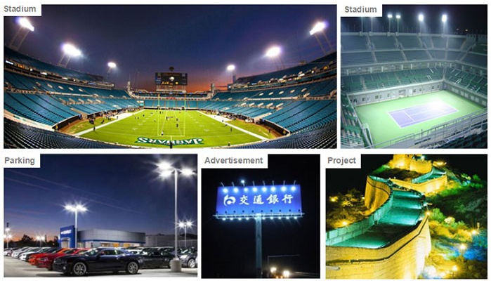 150W Modular Outdoor Led Flood Light Fixtures With Bridgelux Chips,Factory Price IP66 Waterproof Tennis Court LED Flood
