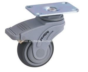 Quality Fiveri 3inch 95kg Plate Brake TPR Caster K5213-736 featuring Ball Bearing wholesale