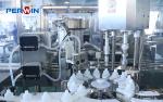 Manually Put Bottles Into Bottle Holders Diagnostic Reagent Filling Line