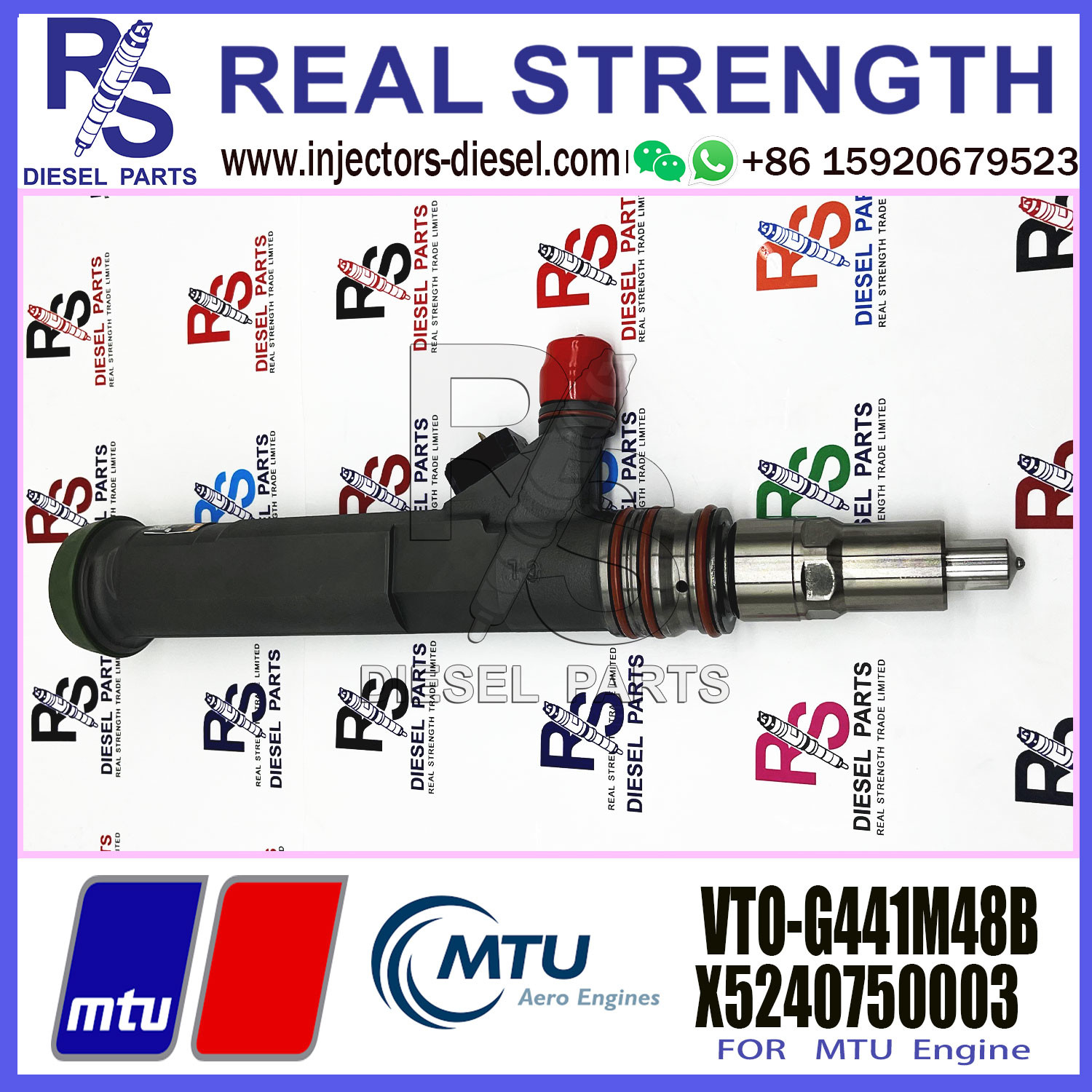 L'ORANGE L'O Diesel Fuel Injector EX52407500050 1576844 VTO-G441M48B 52400016 X52407500052