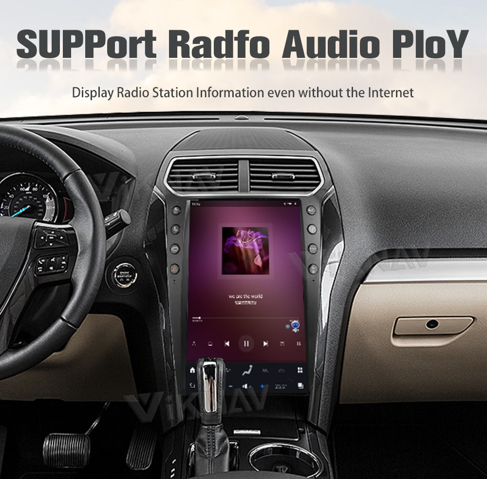 Viknav Car Radio For Ford Explorer (2011-2019) 14.4 inch Multimedia Player GPS Navigation Head Unit DSP Carplay