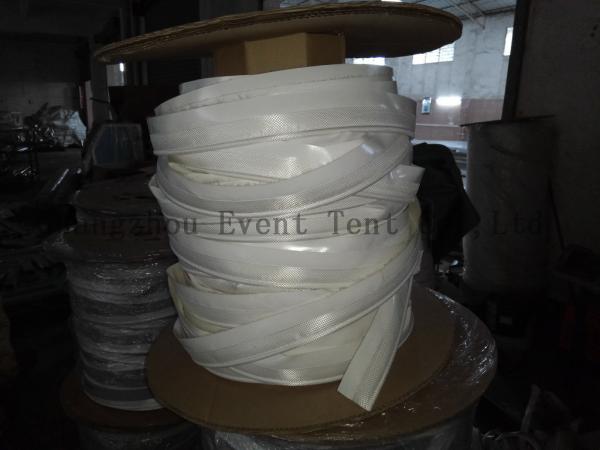 10mm Tent Accessories PVC Fabric 850gsm 30mm Double Flap Keder For Advisement