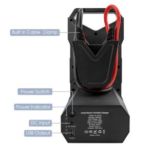 Quality Peak Current 2000A Portable Car Battery Charger 24V Truck Jump Starter With Magnetic Base wholesale