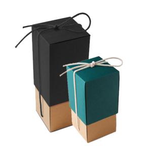 Quality Brown Color Corrugated Paper Personalized Wine Box With Lid For Present wholesale