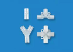 Quality PP PTFE Four Way Tube Connector Plastic Female Connection wholesale