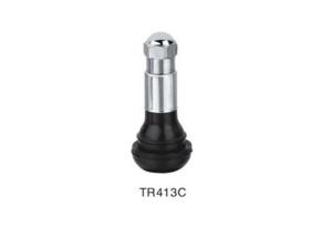 Quality Snap In Aluminum Tire Valve With Chrome Sleeve TR413C EPDM Rubber wholesale