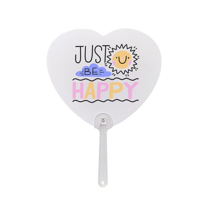 DIY Double-Sided Printed Sublimation Advertising Fan Promotional Gift PET Plastic Fan