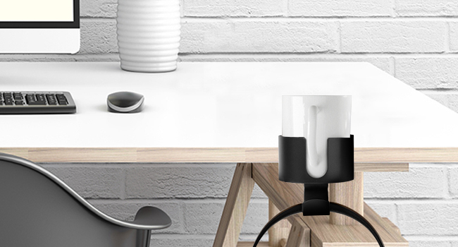 Desk Cup Holder with Headphone Hanger Keep Your Drinks and Headphones in Place