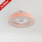 Children'S Theme Flush Mount LED Ceiling Fan , Pink Ceiling Fan With DC Motor