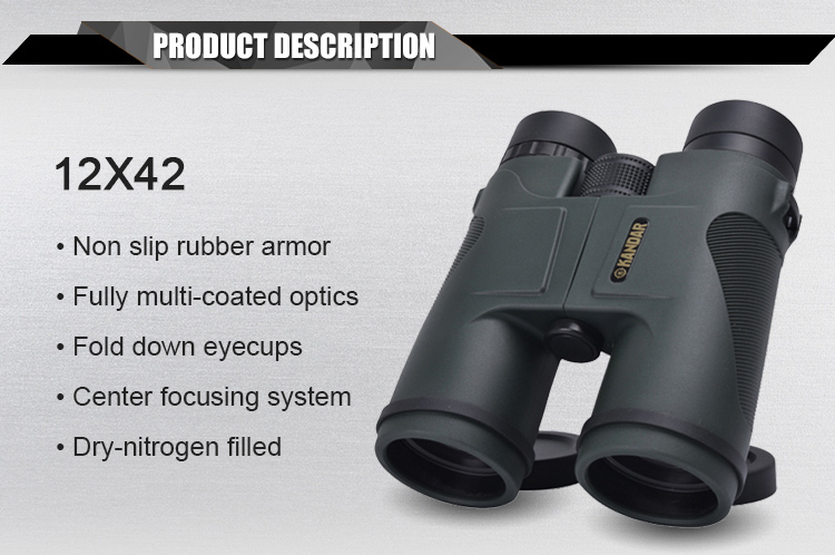 Lightweight 12x42 Long Range Fogproof Wide Angle Roof Prism Hunting Birding Binoculars
