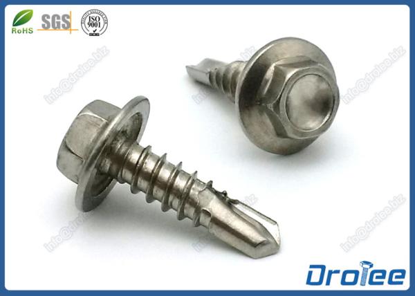 Cheap 18-8/316/410 Stainless Steel Hex Flange Head Self Drilling Tek Screw for sale