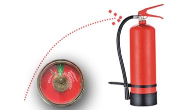 Chromed Body Fire Extinguisher Valve For 1 - 2KG Dry Powder Fire Extinguisher