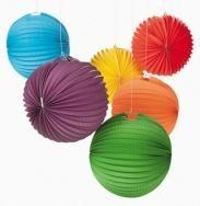 Quality Chinese Colorful Round Decorative Hanging Paper Lanterns With Metal Wire wholesale