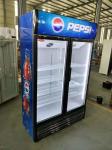290L Direct Cooling 2 Door Drink Display Fridge Beverage