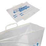 55cm*40cm Handle Plastic LDPE Patient Belonging Bags White Color