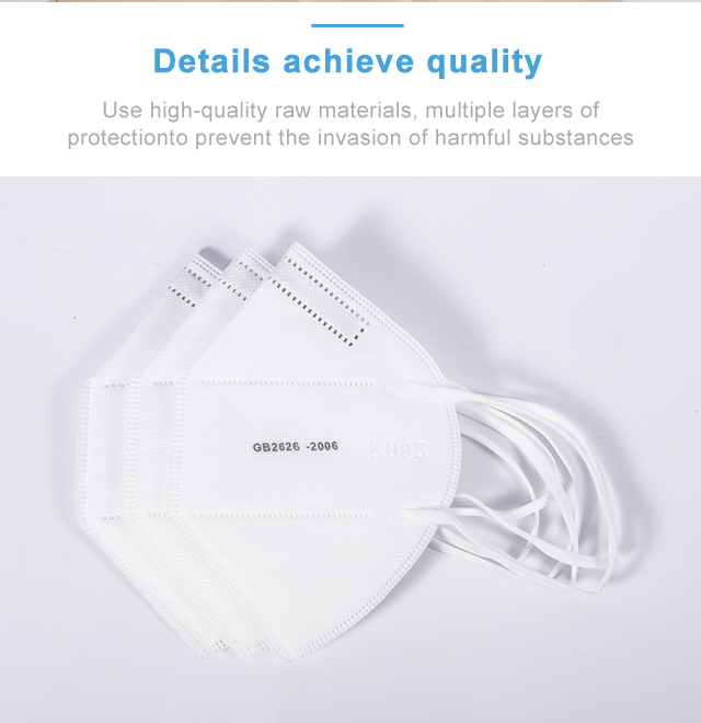 KN95 ffp2 approval facial nose disposable face mask anti dust respirator wholesale in china