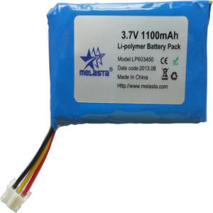 Quality 3.7V Lithium Polymer Battery Pack 1100mAh CE RoHS Approved wholesale