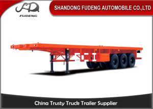Quality 20ft 40ft container flat bed semi trailer, flat pack trailers price wholesale