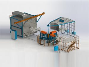 Quality 20-30 Cycles/Hour Flexible Turret Rotomolding Machine OEM ODM wholesale