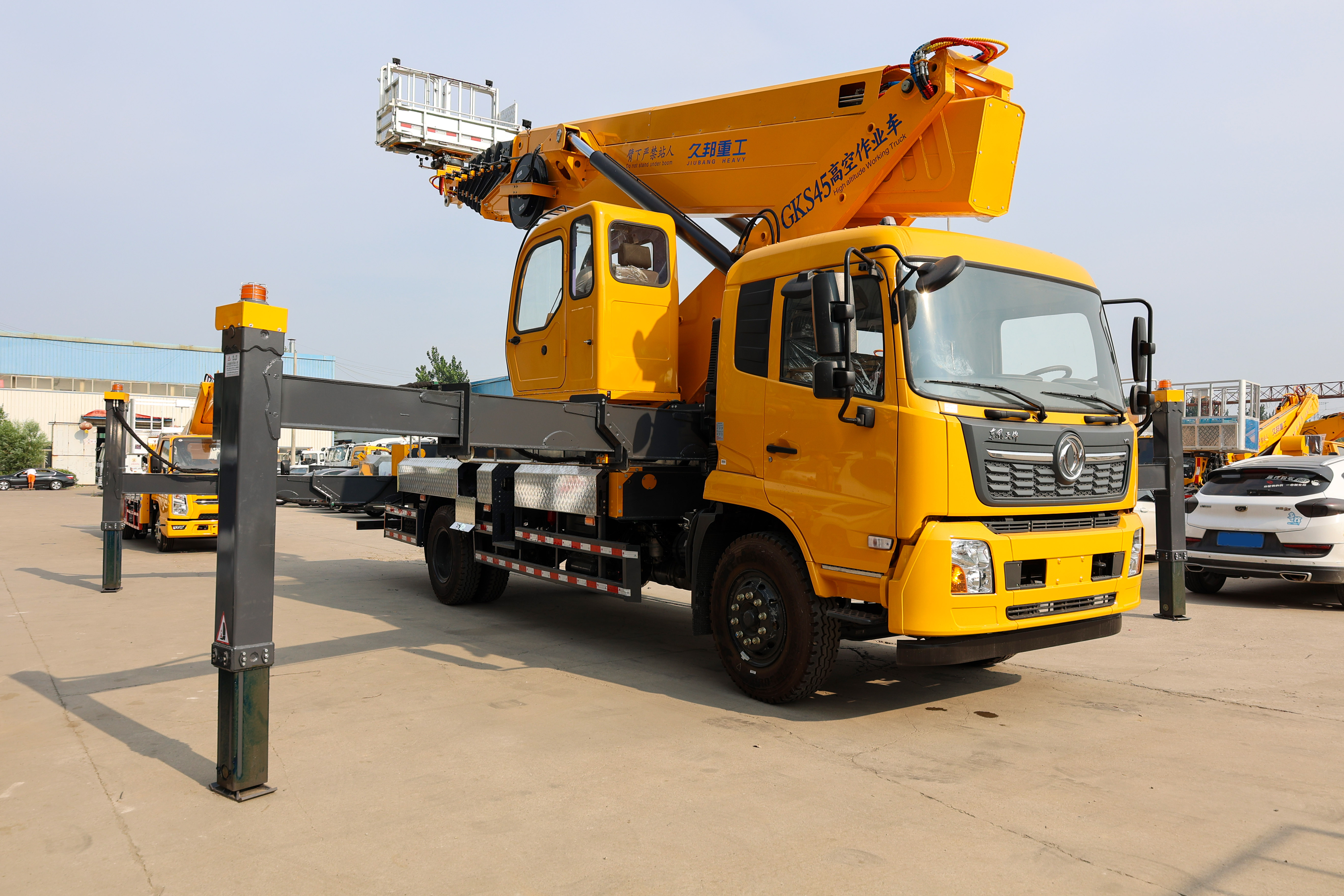 Aerial construction working Aerial Boom Lift for Advertising industry design