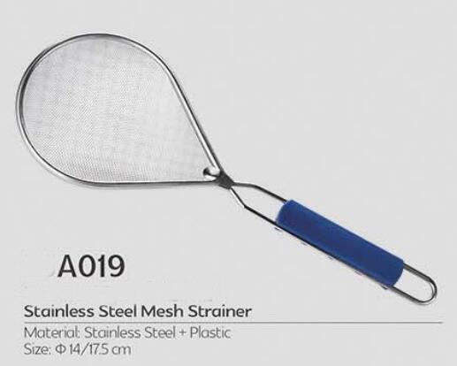 Kitchen utensils stainless steel coarse strainer with plastic handle