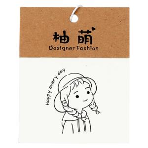 Quality White Cardstock Clothing Paper Hang Tag 4 Colors CMYK UV Varnish wholesale