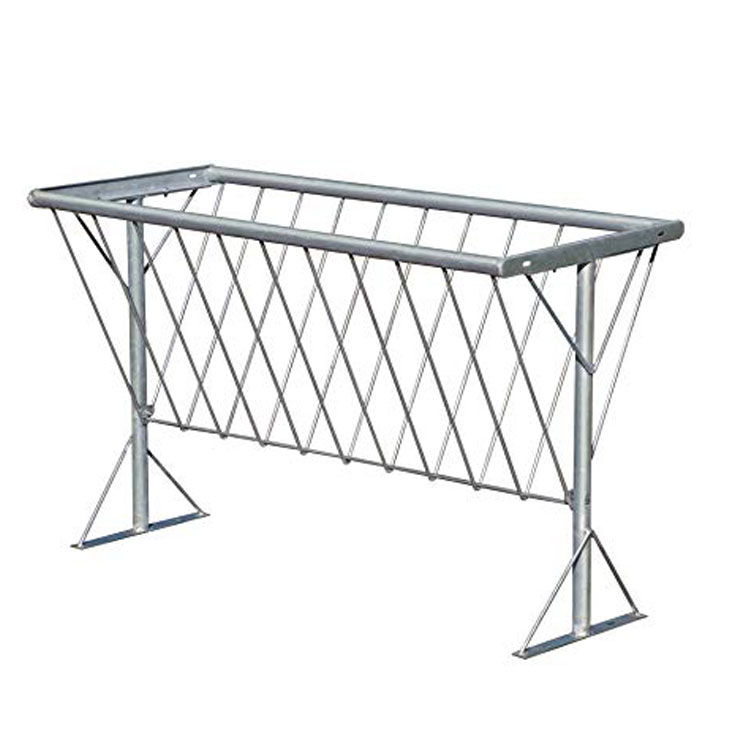 Convenient Powder Coated Hay Feeder for Horse and Sheep on Farms Durable Design