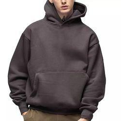 Quality Oversized Cotton Casual Black Hoodie Various Colored Customs Logo wholesale