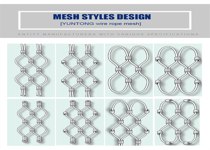 60x105mm Stainless Steel Rope Mesh High Tensile Black Oxidized Enclosure Fence In Zoo