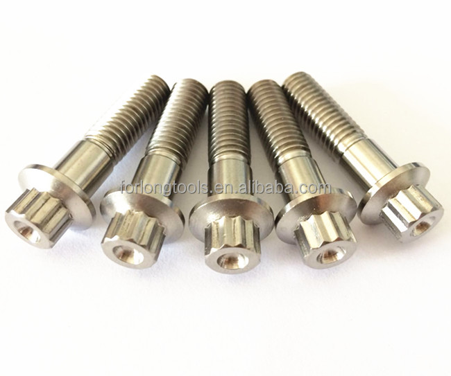 ISO Standard ZINC Finish Steel and Titanium Gr5 12 PT BBS Split Rim Bolts M7 x 32mm M8*32mm for Automotive Applications