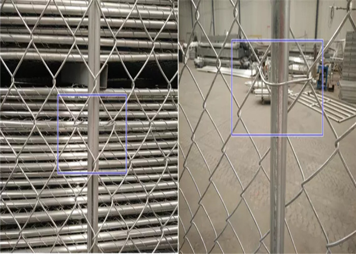 Chain Link Temporary Security Fencing Fabric Hot Dip Galvanized 6 Feet X 12 Feet